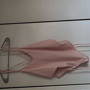 Shein Curve Pale Pink Bodysuit Ties